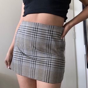 Urban Outfitters Black and Yellow Plaid Mini Skirt
